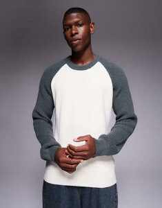 �G�C�\�X �����Y �A�E�^�[ �j�b�g�E�Z�[�^�[ �N���[�l�b�N �Z�[�^�[ �j�b�g ASOS DESIGN relaxed knit raglan long sleeve crew neck sweater Multi �}���`�J���[