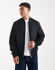 WbN Ah W[Y Y AE^[ WPbgEu] XG[h WPbg Jack & Jones faux suede bomber jacket Black ubN