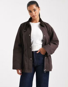 GC\X fB[X AE^[ WPbgEu] EGXg}[N WPbg ASOS DESIGN jacket with cinched waist in plum Plum v