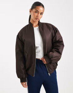 GC\X fB[X AE^[ R[g WPbg ASOS DESIGN oversized bomber jacket in chocolate Chocolate `R[g