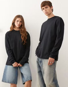 �R���[�W���� ���f�B�[�X �g�b�v�X T�V���c COLLUSION Unisex long sleeve t-shirt Black �u���b�N