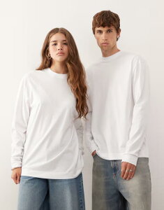 �R���[�W���� ���f�B�[�X �g�b�v�X T�V���c COLLUSION Unisex long sleeve t-shirt WHITE �z���C�g