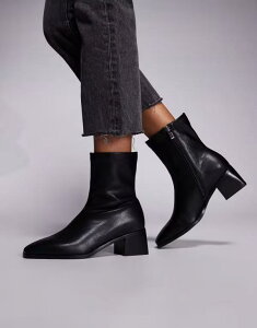 �V�~ ���f�B�[�X �V���[�Y �u�[�c�E���C���u�[�c �A���N�� �u�[�c �q�[�� SIMMI Shoes Simmi London Nimer block heeled mid ankle boots BLACK PU �u���b�N