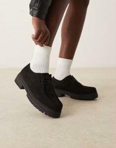 O}X fB[X V[Y IbNXtH[h XG[h _[r[ Glamorous Derby shoes microsuede Black mf ubN