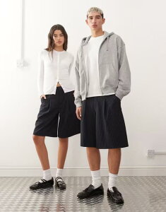 �R���[�W���� ���f�B�[�X �{�g���X �n�[�t�p���c�E�V���[�c Collusion Unisex tailored jorts in pinstripes Pinstripe