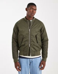 WbN Ah W[Y Y AE^[ WPbgEu] RgXg WPbg Jack & Jones bomber jacket with contrast lining in olive Grape leaf O[v