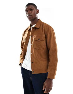 I[AhTY Y AE^[ WPbgEu] XG[h WPbg ONLY & SONS faux suede trucker jacket in tan Monks robe ^