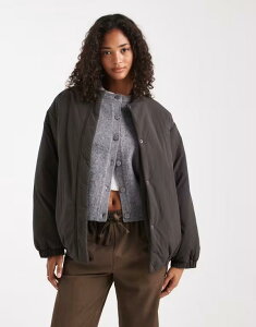 GC\X fB[X AE^[ R[g WPbg ASOS DESIGN padded oversized bomber jacket in charcoal Charcoal `R[