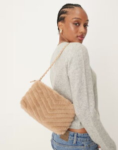 �A�N�Z�T���C�Y ���f�B�[�X �o�b�O �V�����_�[�o�b�O Accessorize faux fur chain shoulder bag Beige �x�[�W��