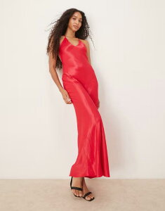 �G�C�\�X ���f�B�[�X �g�b�v�X �����s�[�X �}�L�V�����s�[�X �T�e�� �}�L�V ASOS DESIGN satin seam detail maxi dress in raspberry Raspberry