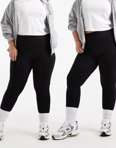 �G�C�\�X ���f�B�[�X �{�g���X ���M���X ASOS Curve ASOS DESIGN Curve 2 pack leggings Black �u���b�N