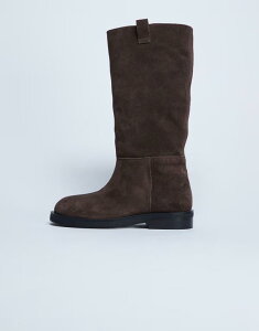 �g�b�v�V���b�v ���f�B�[�X �V���[�Y �u�[�c�E���C���u�[�c �X�G�[�h �u�[�c ���U�[ Topshop Rory real suede leather riding boots in chocolate Chocolate �`���R���[�g