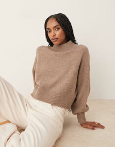 GC\X fB[X AE^[ jbgEZ[^[ nClbN Z[^[ ASOS DESIGN high neck sweater in mocha Mocha J