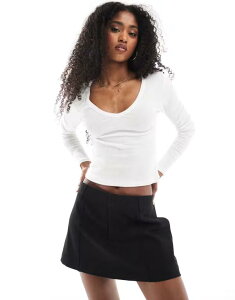 �R�b�g���I�� ���f�B�[�X �{�g���X �X�J�[�g �~�j Cotton On Luis suiting mini skirt Black �u���b�N