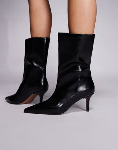 yz GC\X fB[X u[cECu[c V[Y ASOS DESIGN Candi wide leg pull-on boots in black Black