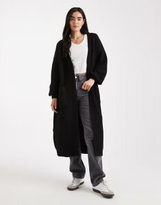 �~�X�Z���t�t���b�W ���f�B�[�X �A�E�^�[ �J�[�f�B�K�� �}�L�V Miss Selfridge maxi cardigan Black �u���b�N
