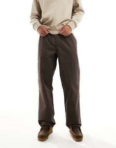 �G�C�\�X �����Y �{�g���X �J�W���A���p���c �J�[�S�p���c �p���c ASOS DESIGN baggy pull on cargo pants BROWN �u���E��