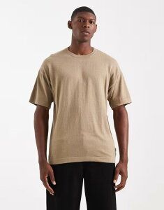 �W���b�N �A���h �W���[���Y �����Y �g�b�v�X T�V���c �j�b�g Jack & Jones oversized knitted t-shirt Coriander �x�[�W��