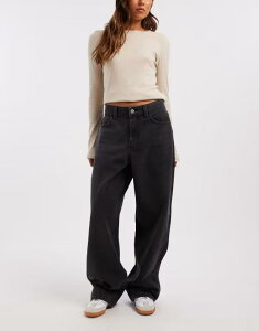 �R���[�W���� ���f�B�[�X �{�g���X �f�j���p���c �W�[���Y COLLUSION antifit mid rise jeans in washed WASHED BLACK �u���b�N