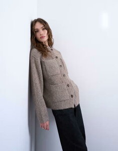 gbvVbv fB[X AE^[ jbgEZ[^[ jbg WPbg Topshop knit double pocket jacket in oat Oat