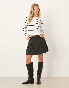 }S fB[X {gX XJ[g v[c ~j Mango pleated mini skirt Gray O[