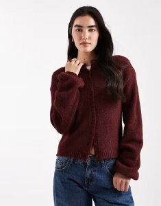 �f�C�W�[�X�g���[�g ���f�B�[�X �A�E�^�[ �J�[�f�B�K�� Daisy Street boxy fit cardigan in mauve berry Mauve wine ���C��