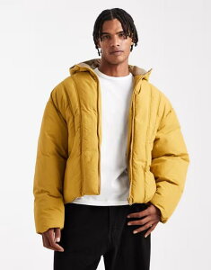 GC\X Y AE^[ WPbgEu] WPbg ASOS DESIGN oversized puffer jacket in dark mustard MUSTARD }X^[h