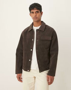 GC\X Y AE^[ WPbgEu] XG[h WPbg ASOS DESIGN faux suede harrington jacket Black ubN