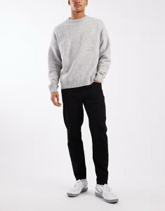�G�C�\�X �����Y �{�g���X �f�j���p���c �W�[���Y ASOS DESIGN tapered jeans Black �u���b�N