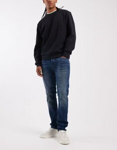 �W���b�N �A���h �W���[���Y �����Y �{�g���X �f�j���p���c �W�[���Y Jack & Jones glenn slim jeans in mid Blue Denim �f�j��