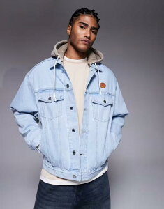 xCVO GCv Y AE^[ WPbgEu] fj WPbg Aape by A Bathing Ape hooded denim jacket in midwash blue with back embroidery Multi }`J[