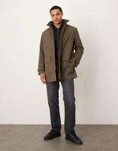 }S Y AE^[ WPbgEu] p[J[ Rbg WPbg Mango cotton mix parka jacket in dark GREEN O[