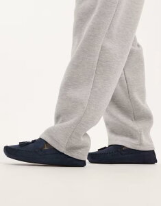 �G�C�\�X �����Y �V���[�Y �T���_�� ASOS DESIGN moccasin slippers with faux fur lining with tassel Navy �l�C�r�[