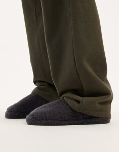 �G�C�\�X �����Y �V���[�Y �T���_�� ASOS DESIGN slippers borg Gray �O���[