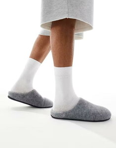 �G�C�\�X �����Y �V���[�Y �T���_�� ASOS DESIGN mule slippers heather Gray �O���[