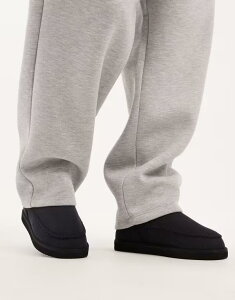 WbN Ah W[Y Y V[Y T_ XG[h u[c Jack & Jones chunky faux suede slipper boots Anthracite ubN