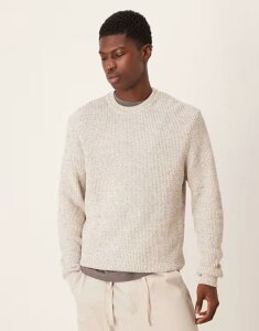 }S Y AE^[ jbgEZ[^[ N[lbN Z[^[ Rbg jbg Mango cotton chunky knit crew neck sweater in natural ECRU GN