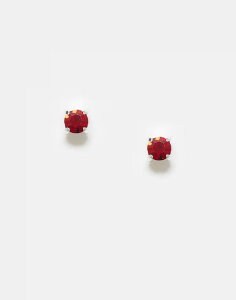LOX[CA fB[X ANZT[ sAXECO Kingsley Ryan 3mm red gem set studs in sterling Ruby r[