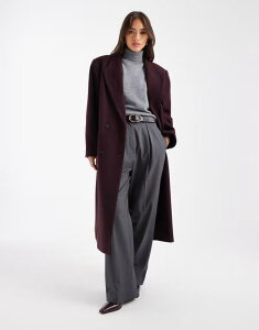 �G�C�\�X ���f�B�[�X �A�E�^�[ �R�[�g ASOS DESIGN oversized dad coat in plum Plum �v����