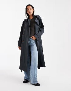 �G�C�\�X ���f�B�[�X �A�E�^�[ �R�[�g ASOS DESIGN longline trench coat Navy �l�C�r�[