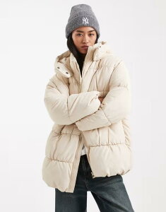 ���F�����[�_ ���f�B�[�X �A�E�^�[ �R�[�g Vero Moda luxe oversized puffer coat in cream Oatmeal �I�[�g�~�[��