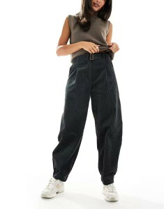 �G�C�\�X ���f�B�[�X �{�g���X �J�W���A���p���c �R�[�f�����C �p���c ASOS DESIGN corduroy barrel leg pants with belt Gray �O���[