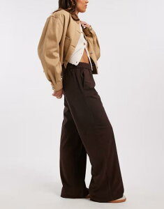 �I�����[ ���f�B�[�X �{�g���X �J�W���A���p���c ���C�h���b�O �p���c ONLY wide leg pull on cord pants BROWN �u���E��