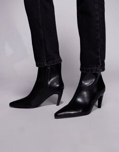 �V�~ ���f�B�[�X �V���[�Y �u�[�c�E���C���u�[�c �A���N�� �u�[�c �q�[�� SIMMI Shoes Simmi London Lorenzo heeled mid ankle boots BLACK PU �u���b�N