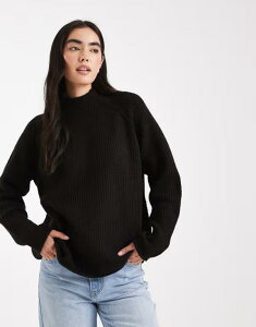 ~XZttbW fB[X AE^[ jbgEZ[^[ nClbN Z[^[ Miss Selfridge high neck oversized sweater Black ubN
