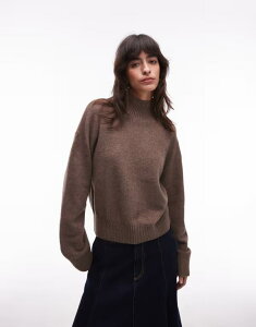 AhAU[Xg[[Y fB[X AE^[ jbgEZ[^[ nClbN Z[^[ jbg & Other Stories high neck relaxed knit sweater with wide sleeves in light LIGHT BROWN uE