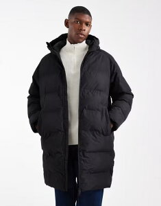�W���b�N �A���h �W���[���Y �����Y �A�E�^�[ �W���P�b�g�E�u���]�� �W���P�b�g Jack & Jones hooded long puffer jacket Black �u���b�N