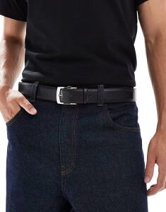 �W���b�N �A���h �W���[���Y �����Y �A�N�Z�T���[ �x���g ���U�[ �t�F�C�N���U�[ Jack & Jones faux leather belt Black �u���b�N