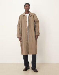 �G�C�\�X �����Y �A�E�^�[ �R�[�g ASOS DESIGN oversized car coat plaid BROWN �u���E��