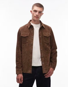 I[ZCc Y gbvX Vc XG[h Allsaints sully suede shirt BAKER BROWN uE